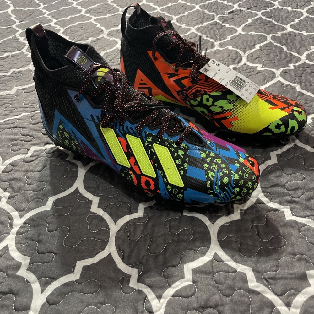 Adidas Freak 23 Football Cleat Black Three‎ Stripe Mismatch GW4166 Men's Size 14
